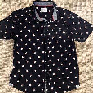 Boys size 10/12 Santa button up